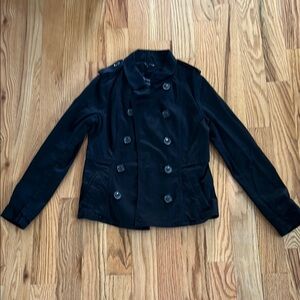 Women's Black Double-Breasted Jacket